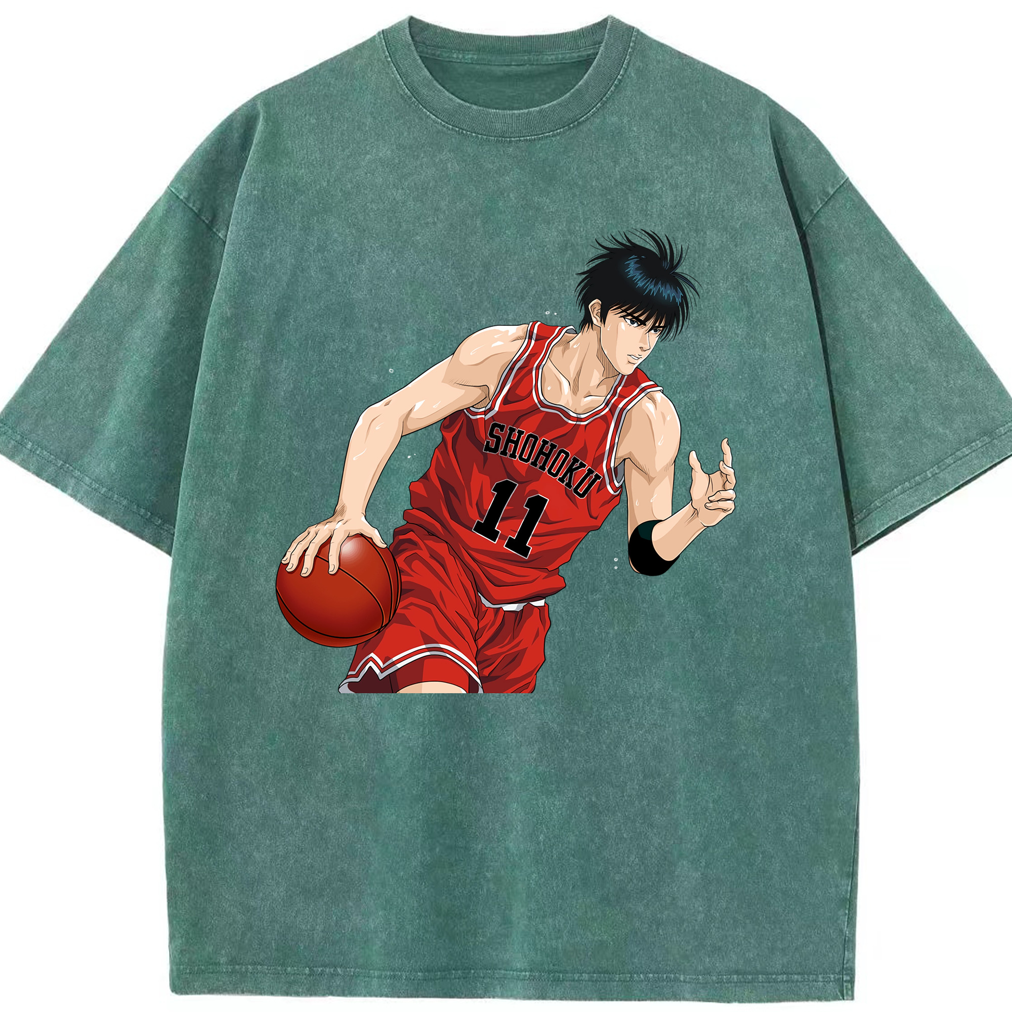 （画像用） SLAM DUNK／スラムダンク 綿100% ヴィンテージ風 半袖Tシャツ（フロントプリント）